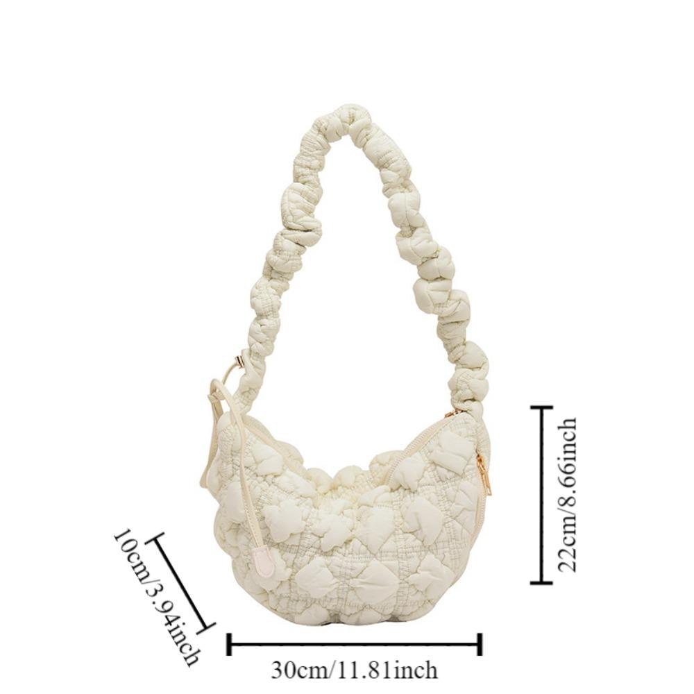 Dumplings Bag Rhombus Plaid Handbag Korean Style Bubble Cloud Bag Cute Korean Shoulder Bag  Lady