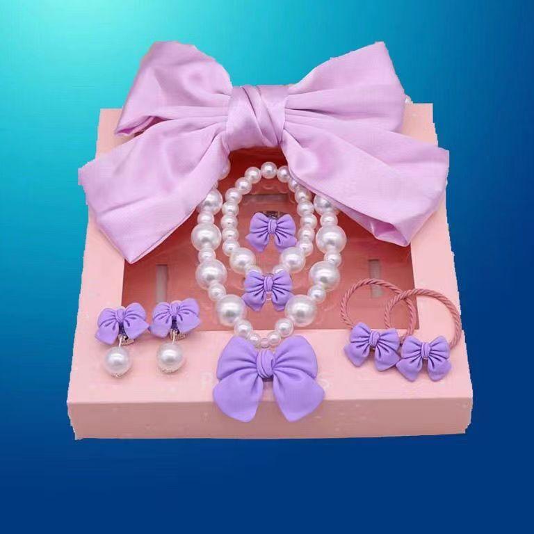 Children'S Princess Crown Accessories Necklace Set Bag Accessories Mermaid Generation Children'S Birthday Gift Jewelry