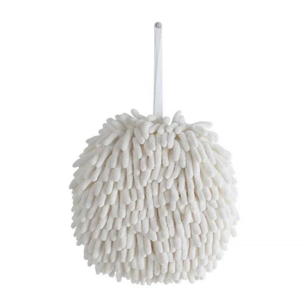 1PC Super Absorbent Chenille Towel Ball ,Quick Dry Thickened Kitchen Bathroom Towel with Hanging Loop.