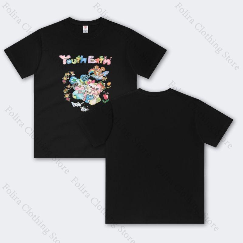 

IDLE SHUHUA Same Tshirt Kawaii Print Womens Tshirt Summer Tops Short Sleeve Tee Cotton Daily Tshirts for Fans Women Clothing 3XL