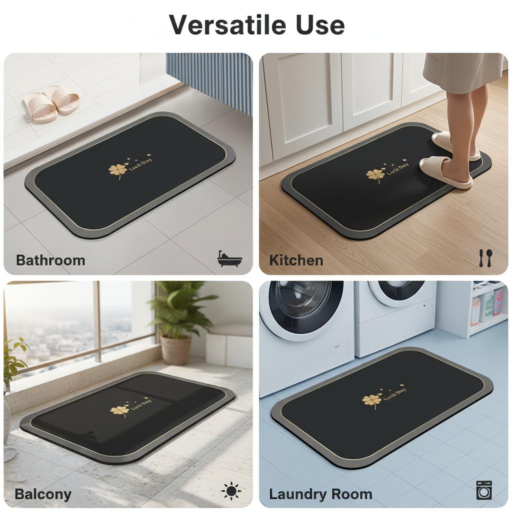 Tappetino da Bagno Super Assorbente in Terra Diatomacea - Asciugatura Rapida, Morbido, Antiscivolo, Adatto per Bagno, Doccia, Vasca da Bagno, Ingresso Esterno