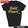 Cool Gold Digger Money Hungry Rich Unisex Shirt Gift Featuring Gift for Dad Graphic Tee Retro Aesthetic Grunge Funny Breathable