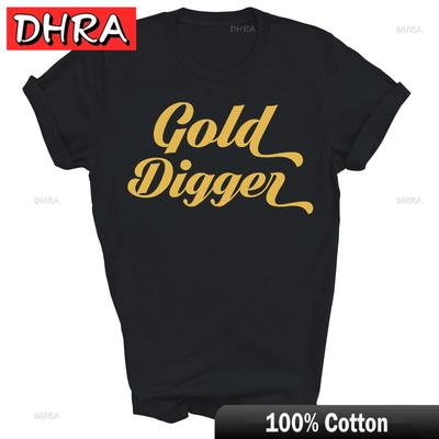 Cool Gold Digger Money Hungry Rich Unisex Shirt Gift Featuring Gift for Dad Graphic Tee Retro Aesthetic Grunge Funny Breathable