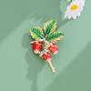Retro Rhinestone Fruit Plant Brooch Shiny Crystal Strawberry Pin Men Women Clothes Bag Hat Accessories Jewelry Gift