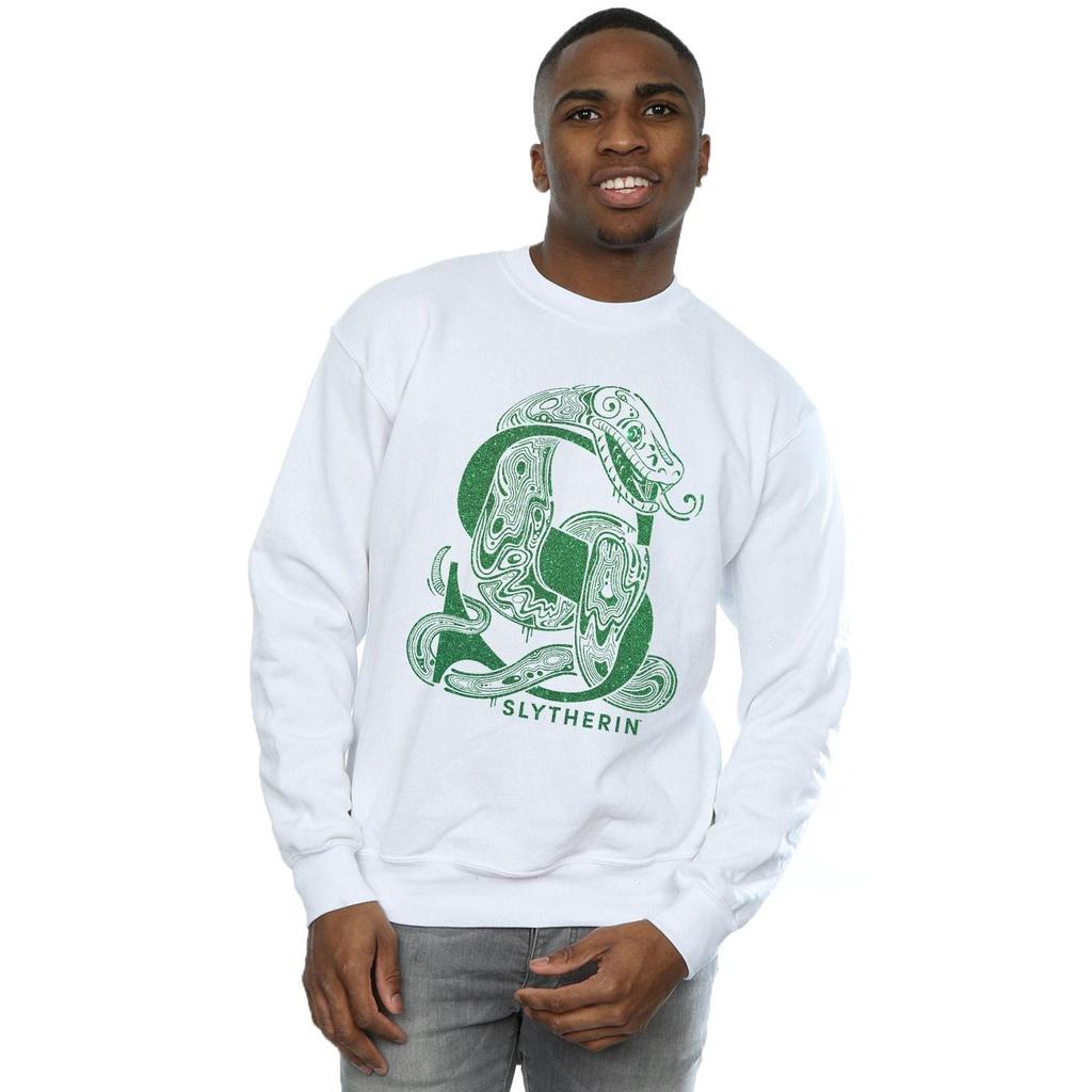 Harry Potter Mens Slytherin Glitter Sweatshirt