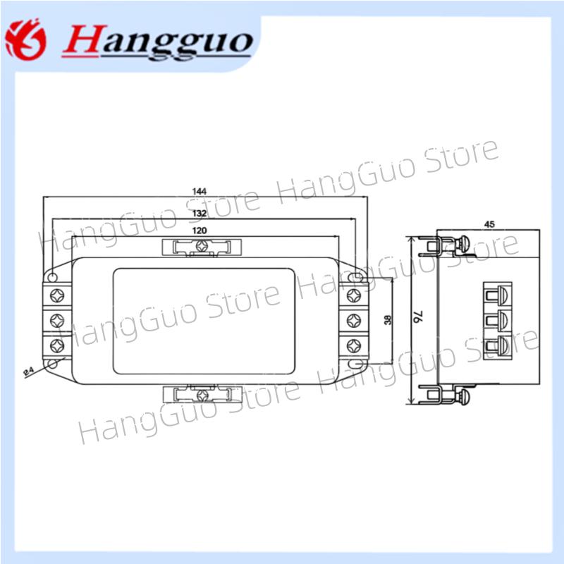 Brand New and Original   Filter 220V Four-stage CW4L4-3/6/10/20/30A-R Terminal Type/rail Type Anti-interference CW4L4-10A-R