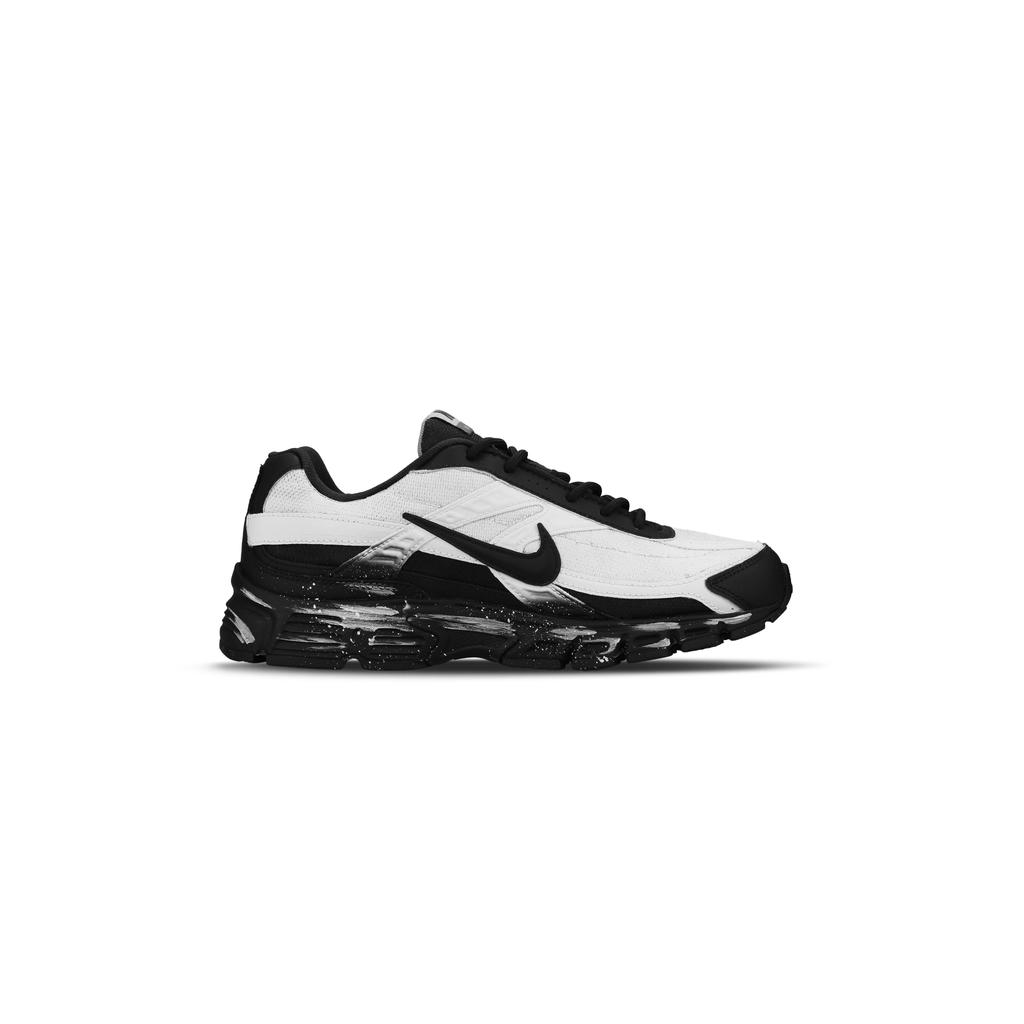 Nike Initiator Abrasion Resistant Slip Resistant Low Top Running Shoes Unisex Black White 394055-101(Team1737)