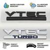 3D VTEC TURBO Emblem Badge Car Rear Trunk Decal Sticker For Honda Civic 10th 11th Accord CRV Fit City Auto Styling Accessories ako256