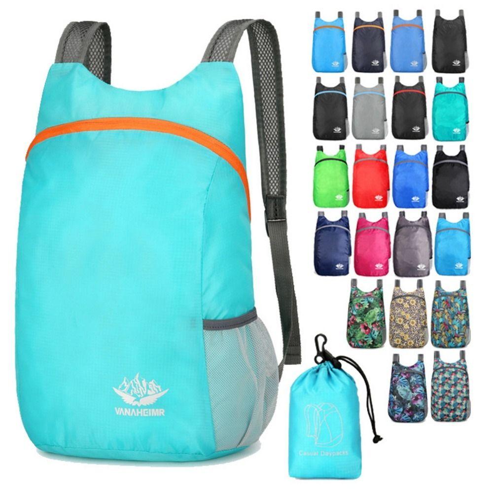 Durable 20L Large Capacity Mountaineering Packable Backpack Foldable Lightweight Outdoor Folding Handy Bag Waterproof Ultralight