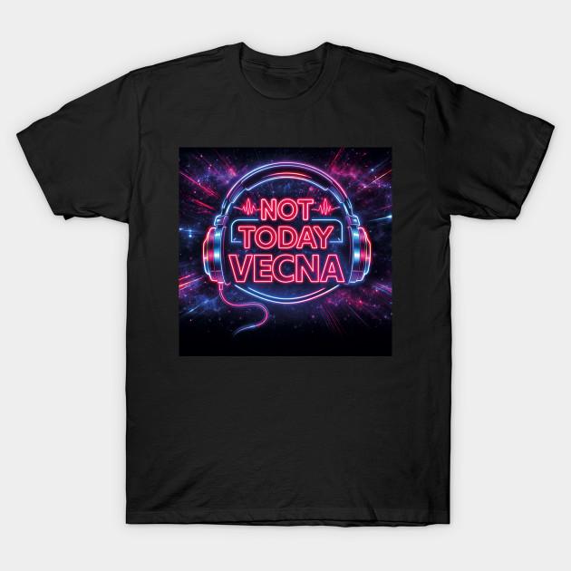 Men Black Print T-shirt Not Today Vecna No-Cut Transfer Paper Print Cotton Tshirt 4XL