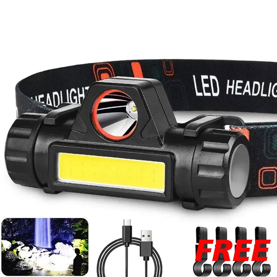 

Rechargeable Mini COB LED Strong Magnetic Powerful Headlight Super Bright Waterproof Head Torch For Outdoor Night Fishing