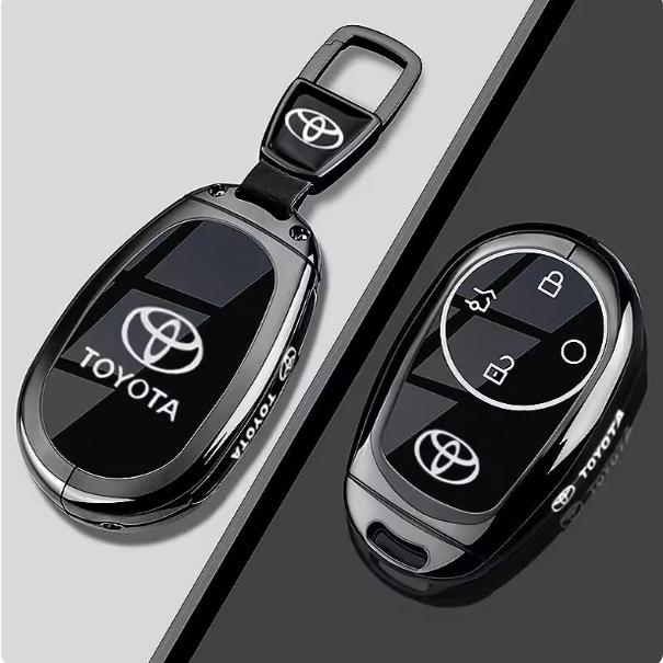 ABU3 Zinc Alloy Leather Car Key Case Cover for Toyota bZ3X Bózhì 3X Platinum 3X 2025 Air_Pro_max Interior Keychain Accessories