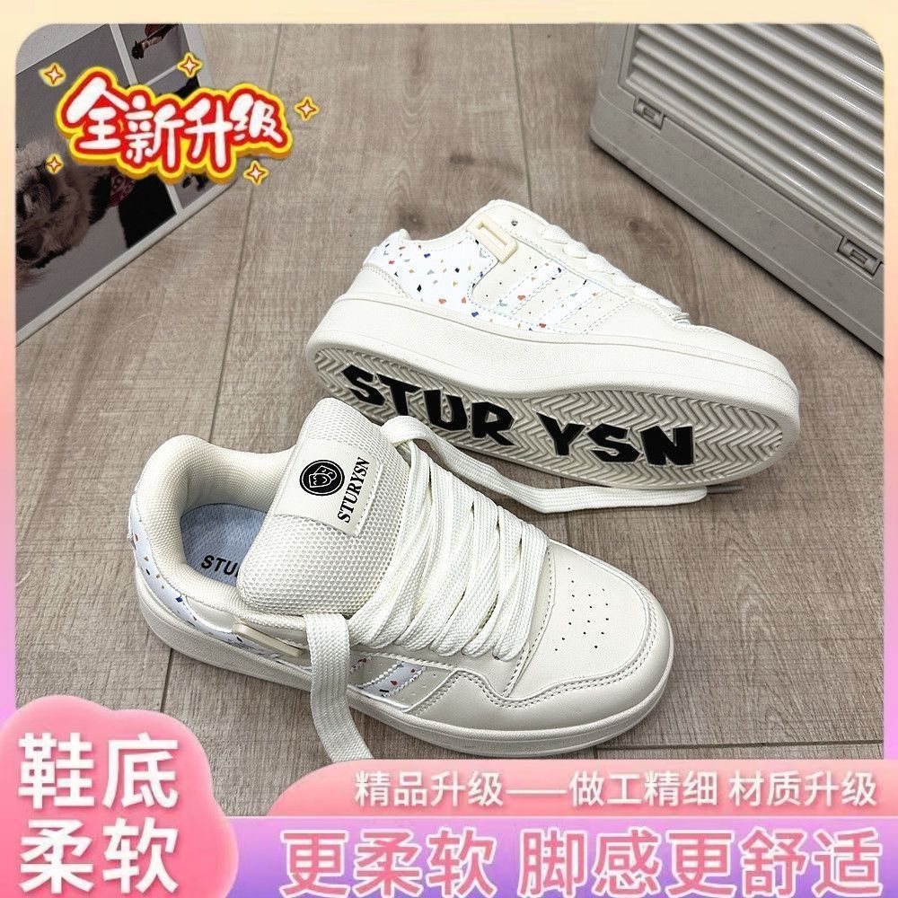 

Универсальная платформа белые туфли весенний кампус стиль кэжуал милые круглый носок нишевые туфли на платформе 40