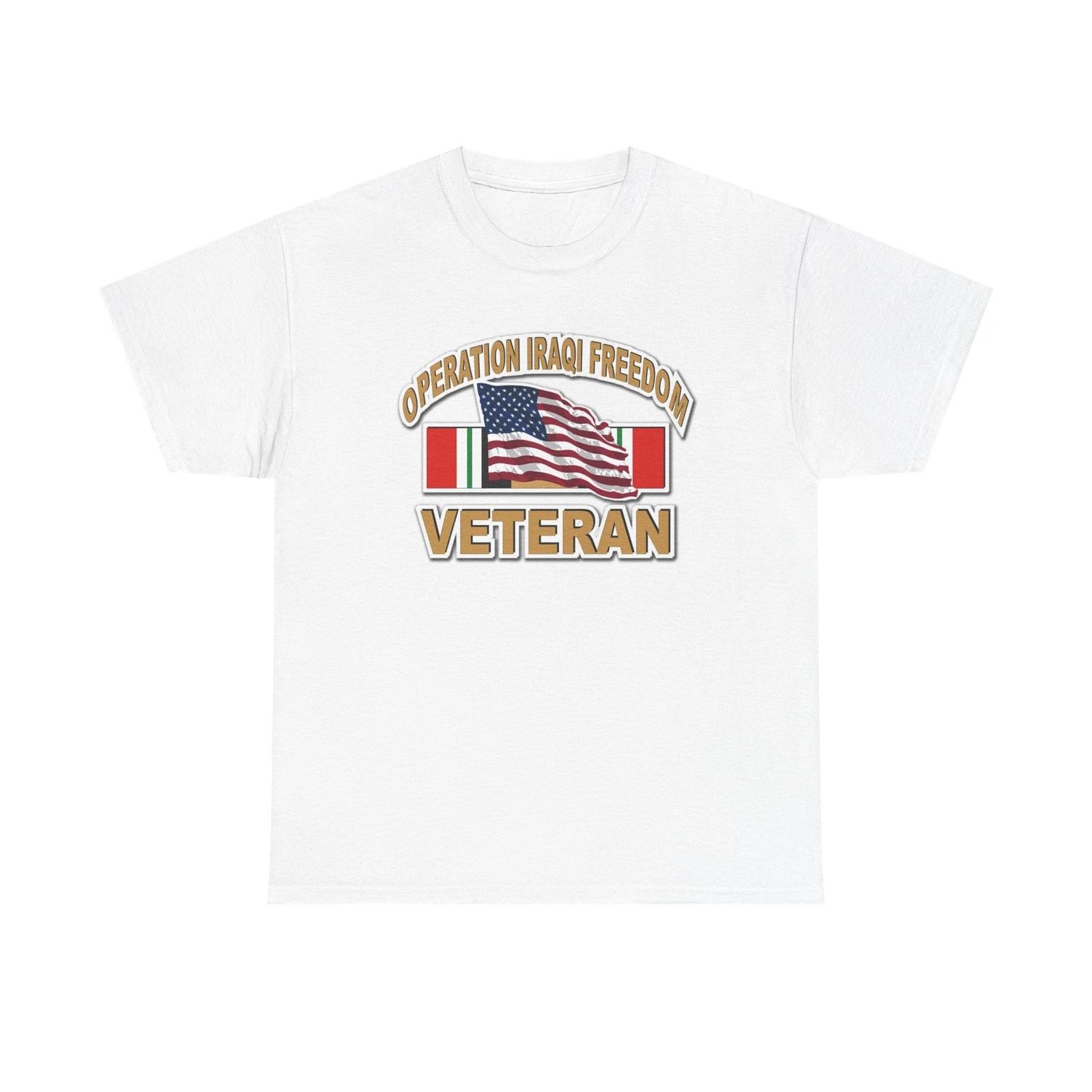 Operation Iraqi Freedom Veteran Graphic T Shirt Unisex Heavy Cotton Tee M