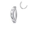 14G Belly Button Ring for Women Surgical Steel CZ Clicker Ball Belly Piercing Ring Simple Reverse Navel Rings Body Jewelry