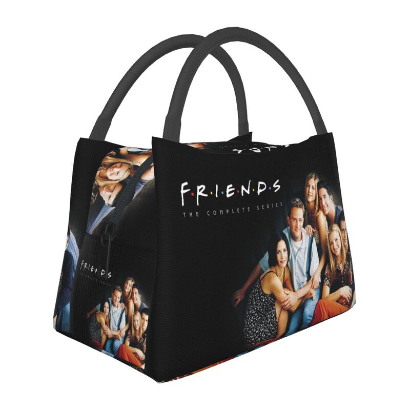 Classic TV Show Central Perk Friends Insulated Lunch Bag Women Reusable Thermal Oxford Bento Tote Bags for Work Travel Picnic