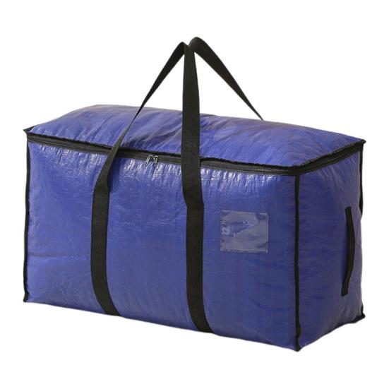 Velká úložná taška na quilt Průhledný úložný box s víkem Zesílená ucha Vodotěsný Skládací Stěhovací úložné tašky Tašky pro balení oblečení Lůžkovin