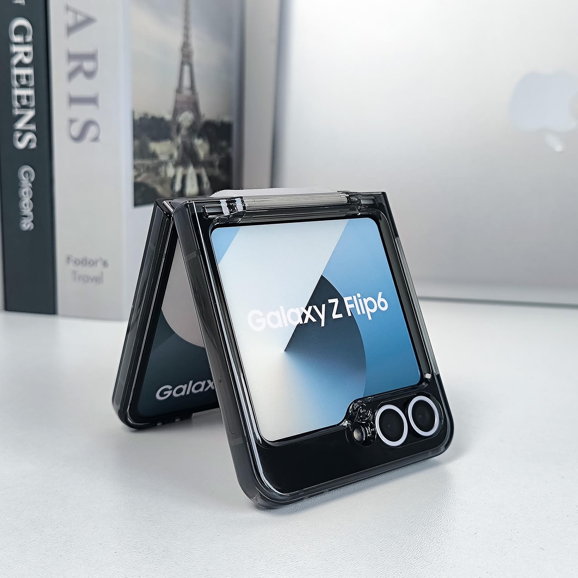 

New for Samsung ZFlip6 Mobile Phone Case Wristband Transparent Folding Flip5 Skin-feel Mobile Phone Protective Cover ZFlip5