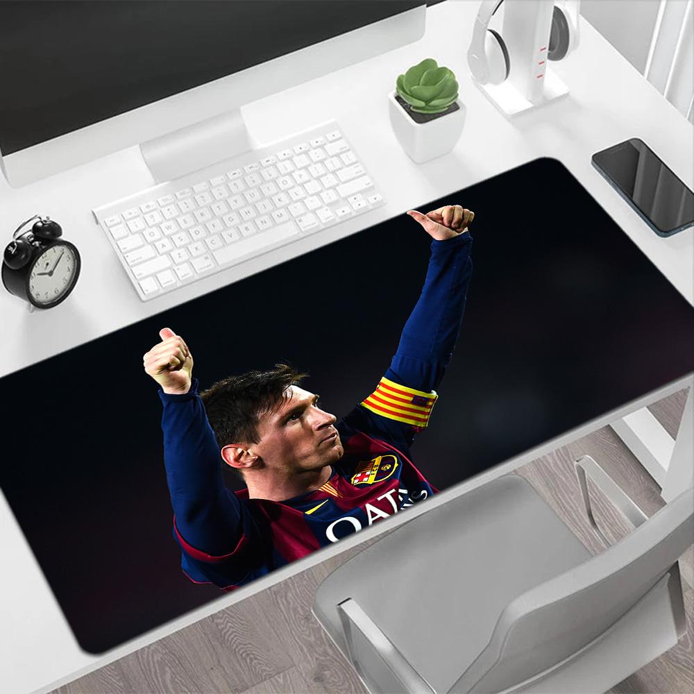 Barcelona's Messi Celebrates Victory Gaming Mouse Pad Desk Mouse Pad Computer Desk Mat Non-Slip Rubber Base Suitable for Office Gaming PC Laptop