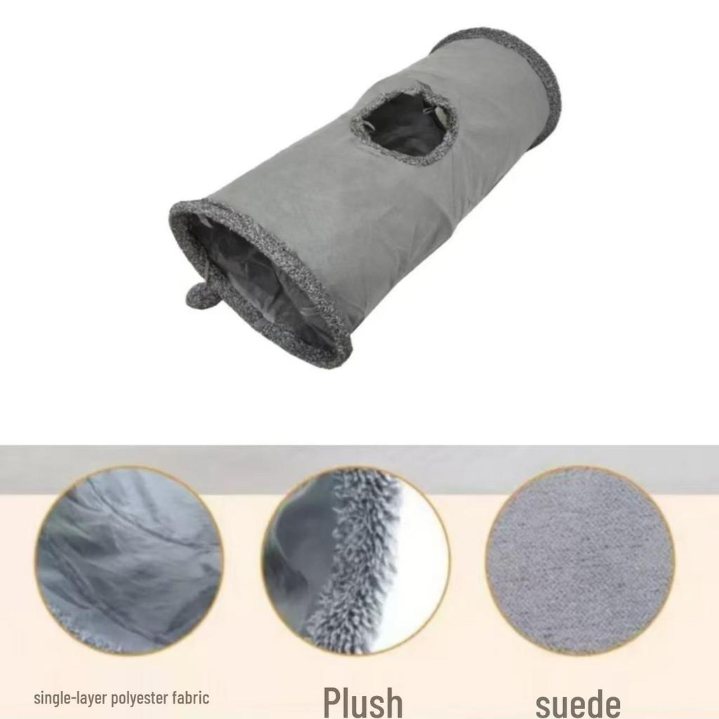 Heiß verkaufender faltbarer Wildleder-Katzentunnel & Teaser-Spielzeug