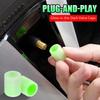Luminous Car Tire Valve Cap Fluorescent Night Glowing Tire Decor Motorcycle Electric Bicycle Hub Valve Caps Car Accessories Valve Stems 1