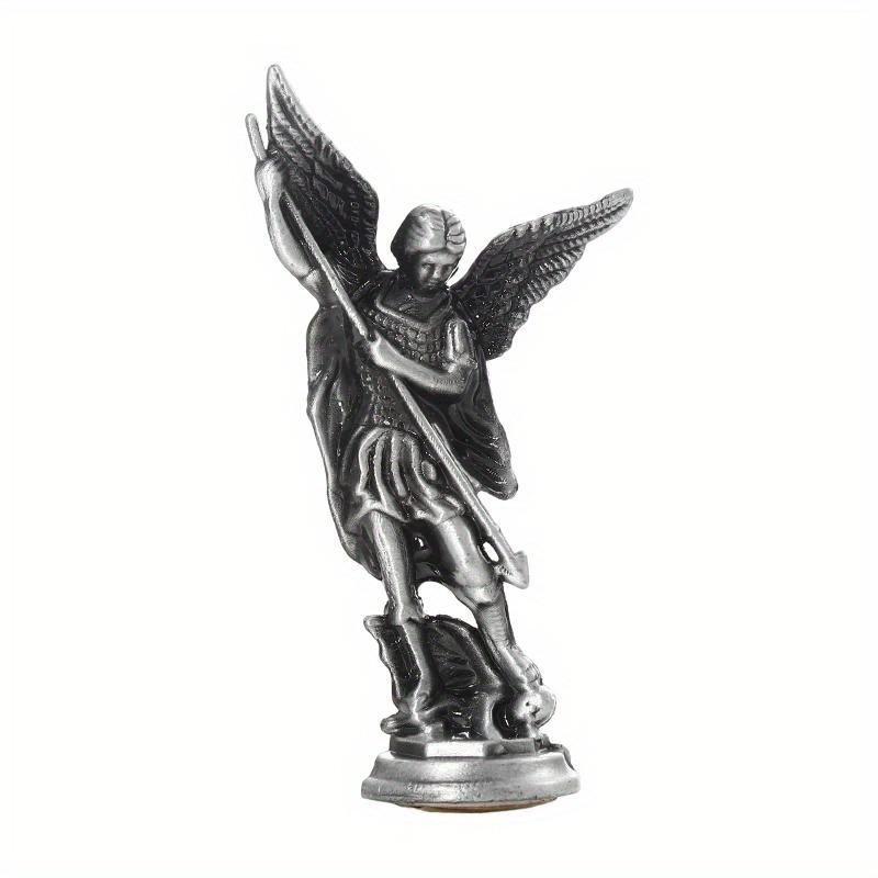 A Zinc Alloy Sculpture of St Michael The Archangel Vanquishing Satan Perfect As a Guardian Statue for Your for Family Room Or Desk