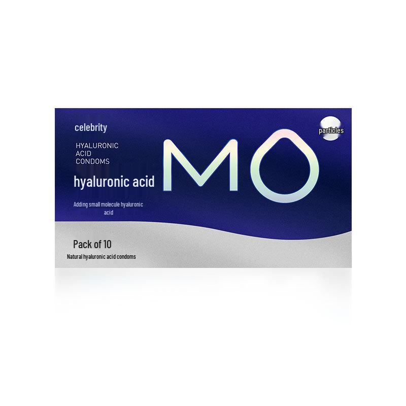 Ultra Thin Ribbed & Lubricated Condoms with Hyaluronic Acid - 10 Pack Adult Sex Toy