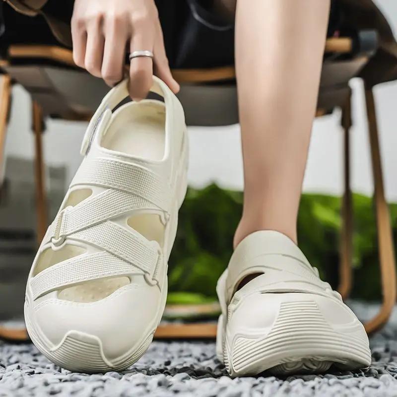 Fashion Ultralight Male Shoe with Platform Height High Quality 2025 Styles Descount New Design Pvc Daily Use Breathable 39 Men's Sandal