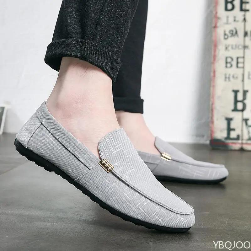Fashion Men's casual lazy Shoes Low cut Breathable Flats Trendy versatile round toe shoe Lightweight non slip Male shoes Homme Zapatos