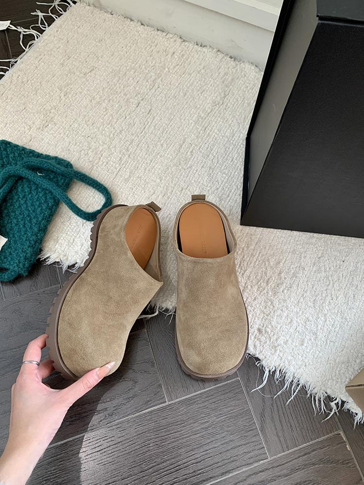 Slippers Women Outside Spring New Retro Casual Slippers with Thick Bottom Increased Inner Height Baotou Slippers Sandals