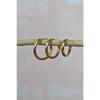 Set di orecchini a cerchio in acciaio, 3 pezzi, colore oro