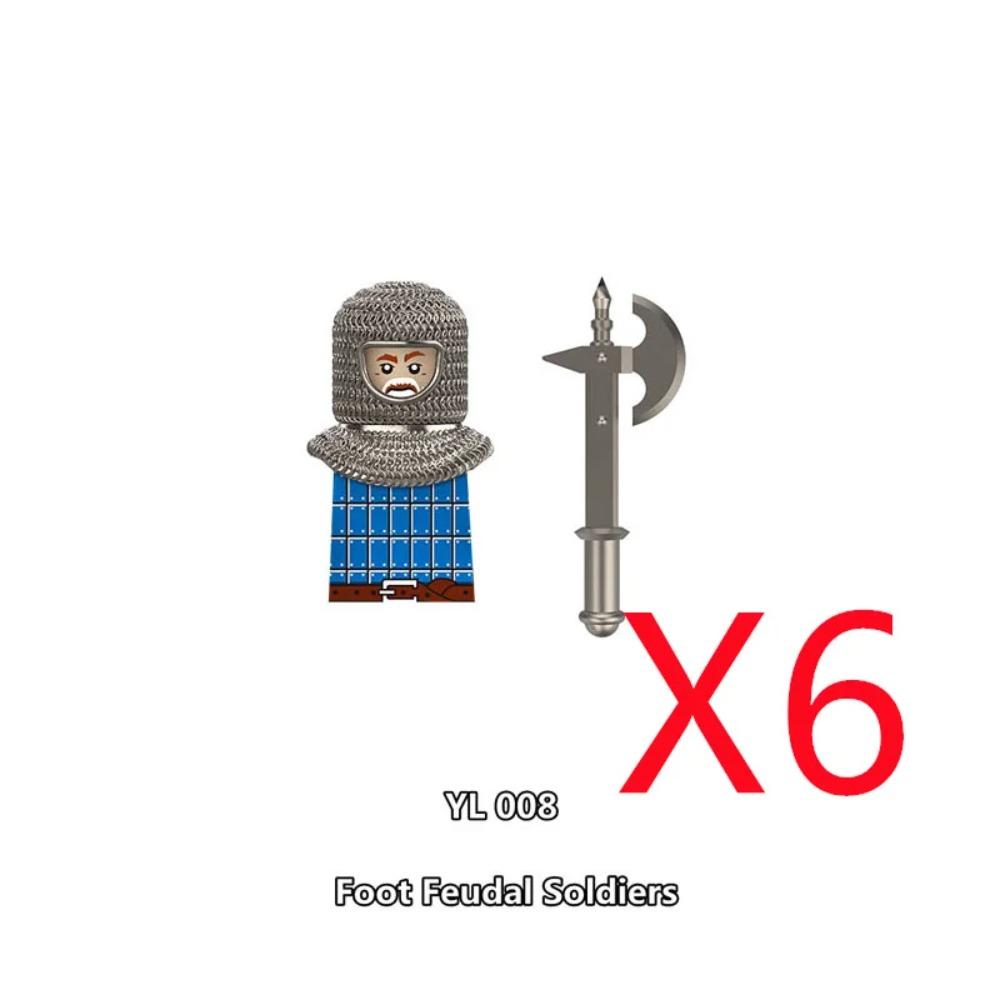 MOC Building Blocks Medieval Character Accessories Warhorses Militiamen Dragons Castles Knights Brick Gifts Toy Helmets Shields