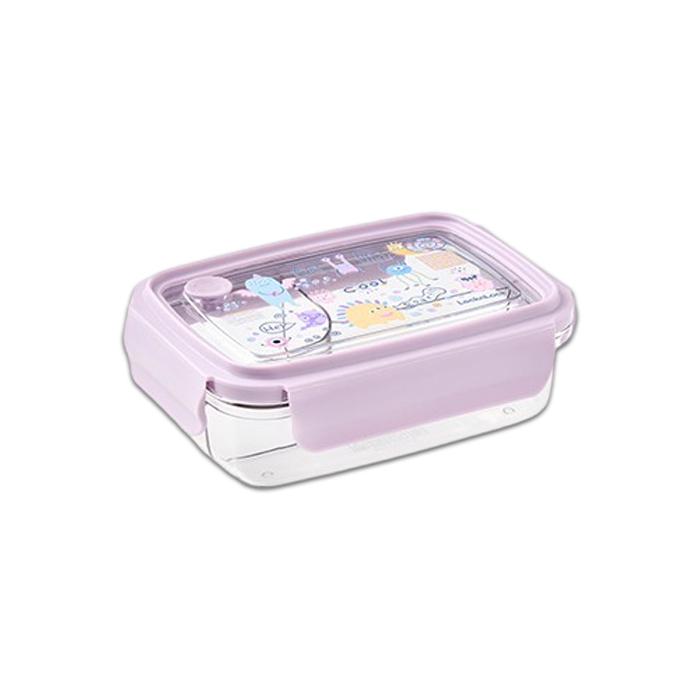 LocknLock To Go 3 Compartment Clear Lunch Box 1L Large Korean Bento Meal Prep Food Container 2 Colors
