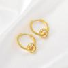 European & American Minimalist Zircon Flower Earrings with Heart Ear Cuffs - Stylish Niche Design for Women
