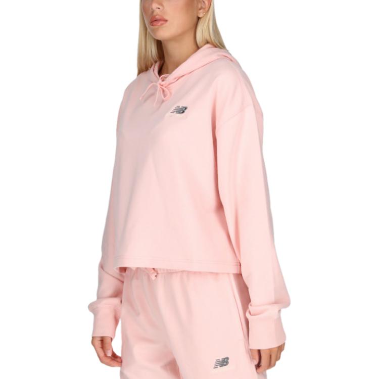 New Balance Sweatshirts Unisex Pink Hooded Moderate Regular UT21502-PIE