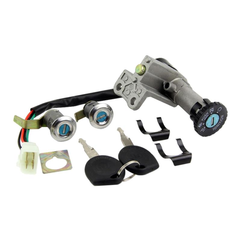 Ignition Switch Key Set Replacement Starter Lock Automotive New Motorcycle Assembly for Gy6 150Cc 1P39Qmb Moped Scooter