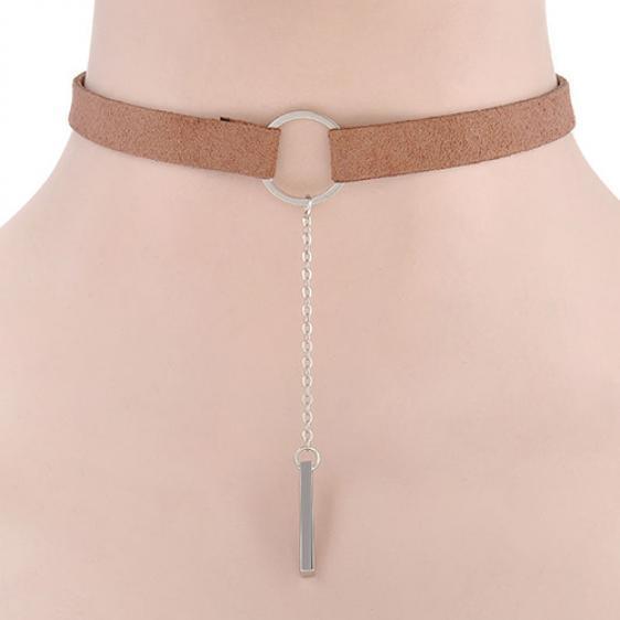 Women Choker Collar Velvet Round Ring Pendant Chain Clavicle Necklace Jewelry