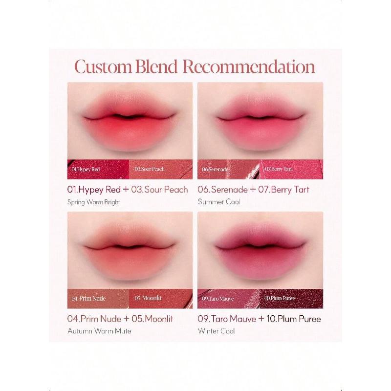 ESpoir Couture Lip Tint Fitting Blur Wariacja 4g/Długotrwały, Zestaw Tintów do Ust z Efektem Blur, Gładka Dopasowująca się Tekstura, Tworzy Naturalne Gradientowe Usta