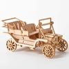 Totority 3D Wooden Puzzle Train Craft 3D Puzzle Assembly Educational Brain Gift for Boys and Girls 3-Piece Set Car, Boat, - Kit, Toy, Paintable,