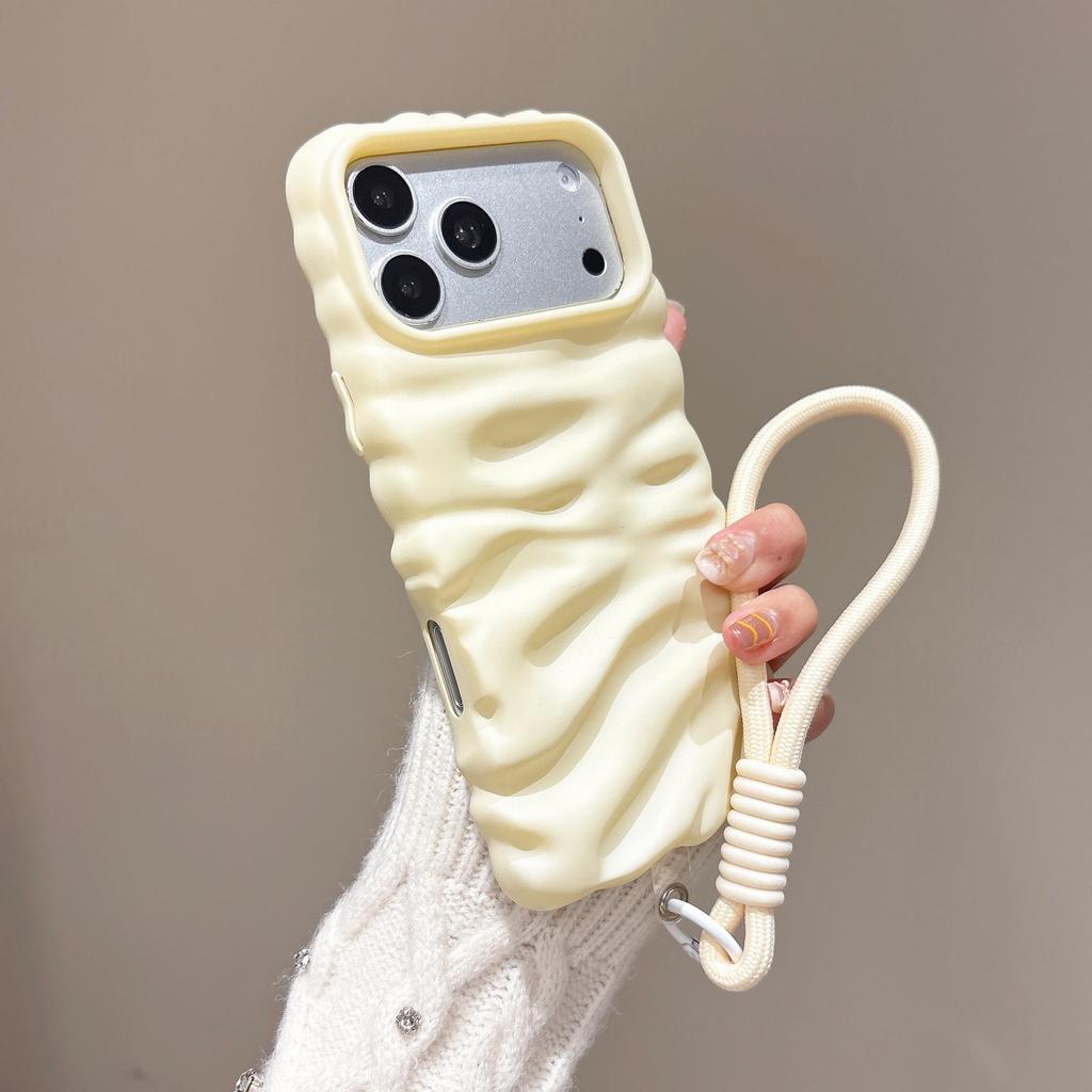 Textured Lanyard Phone Case for iPhone 16 Pro Max, Compatible with New Apple 14/13 Models