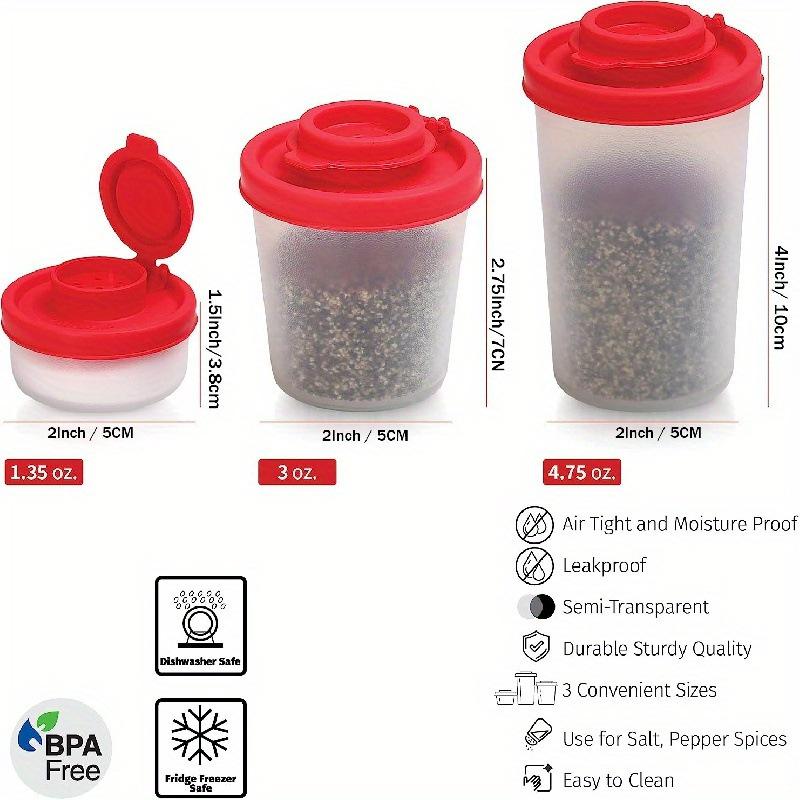 Mini Dustproof Plastic Salt And Pepper Shakers Ideal Camping Kitchen Companion
