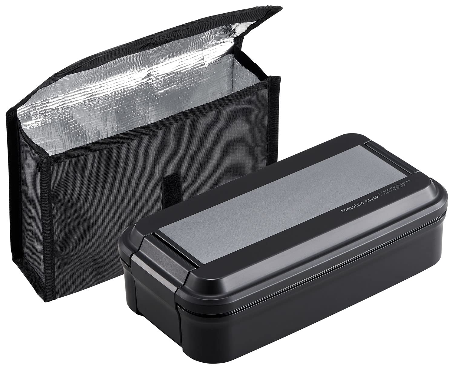 

OSK Lunch Box with Cooler Case, Black, BL-37DE