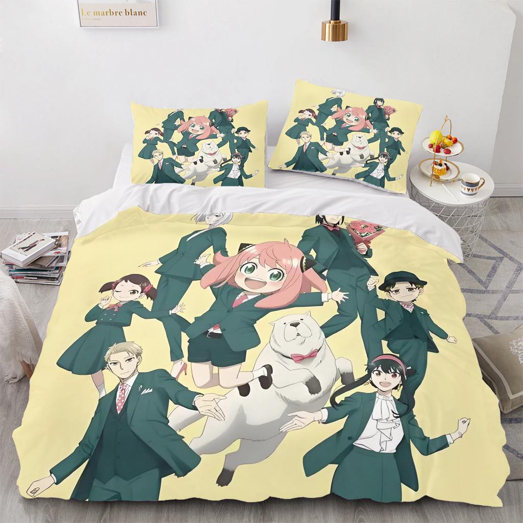 SPY×FAMILY Anime Home Bedroom Comforte Nordic polyester material suitable for children and adults 3-piece set