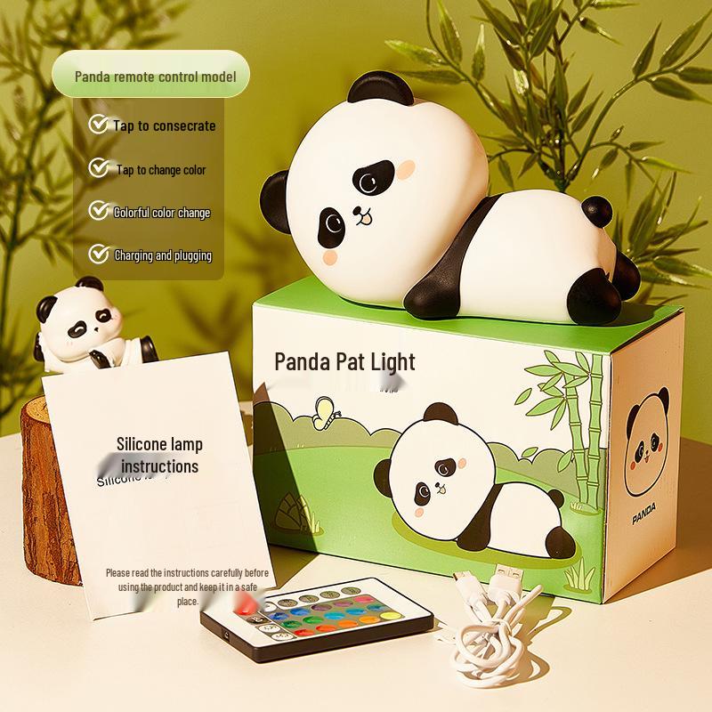 Panda Night Light with Tap Decompression, Timer, and Sleep Aid for Bedside and Breastfeeding; Ideal Birthday Gift.