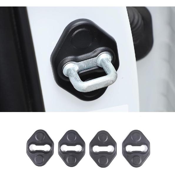 LLKUANG Car Door Lock Latches Cover Protector Compatible with Toyota Tundra 2022 2023 2024 Accessories ABS Car Door Lock Decorations