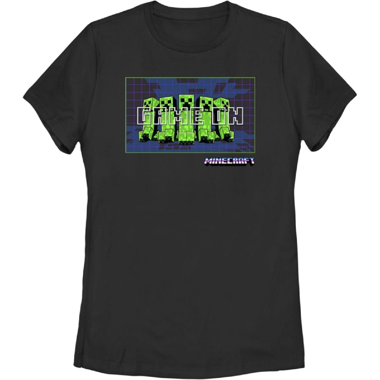 Женская футболка Fifth Sun с принтом Creepers из игры Minecraft  Game On  XXXXXL разноцветный