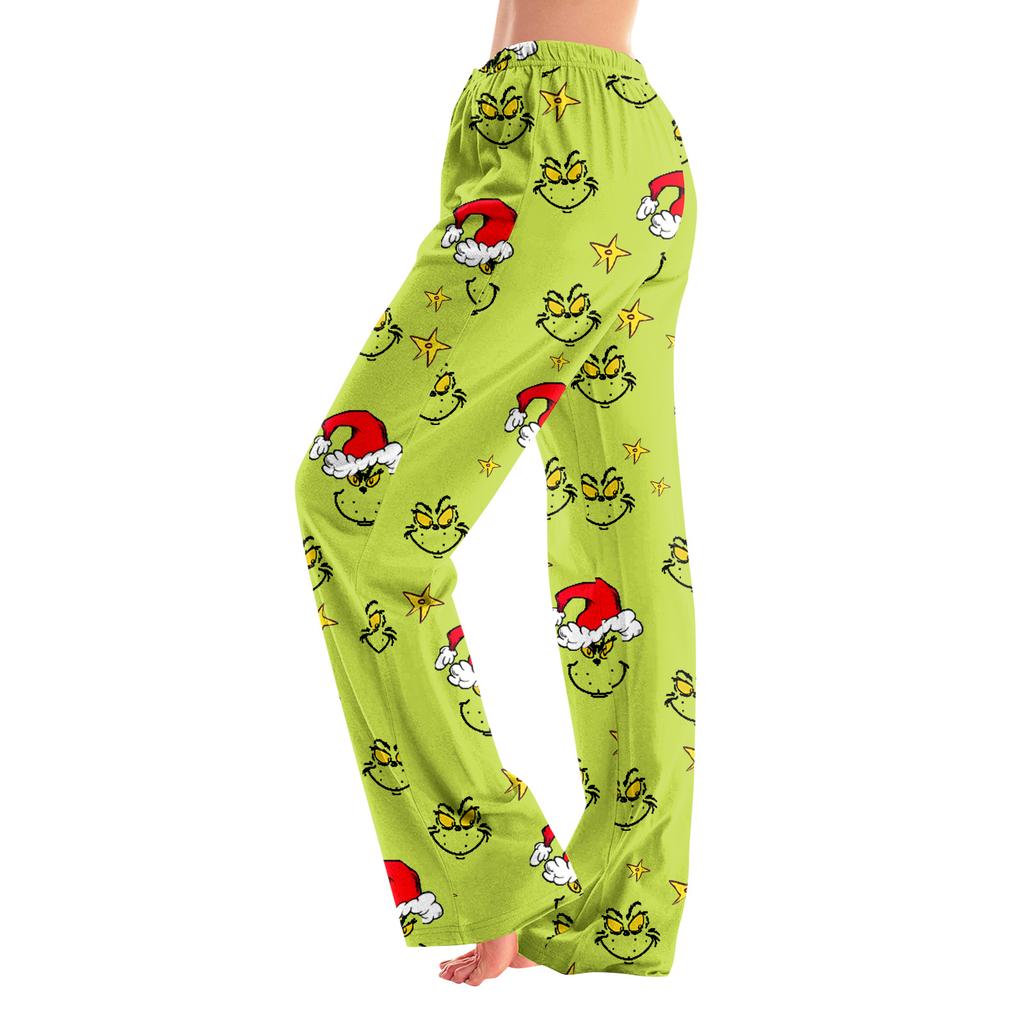 Pyjamahose Nachtwäsche Lässige Kordelzug Elastischer Bund Hose Bequeme Gerade Yoga Lockere Hose