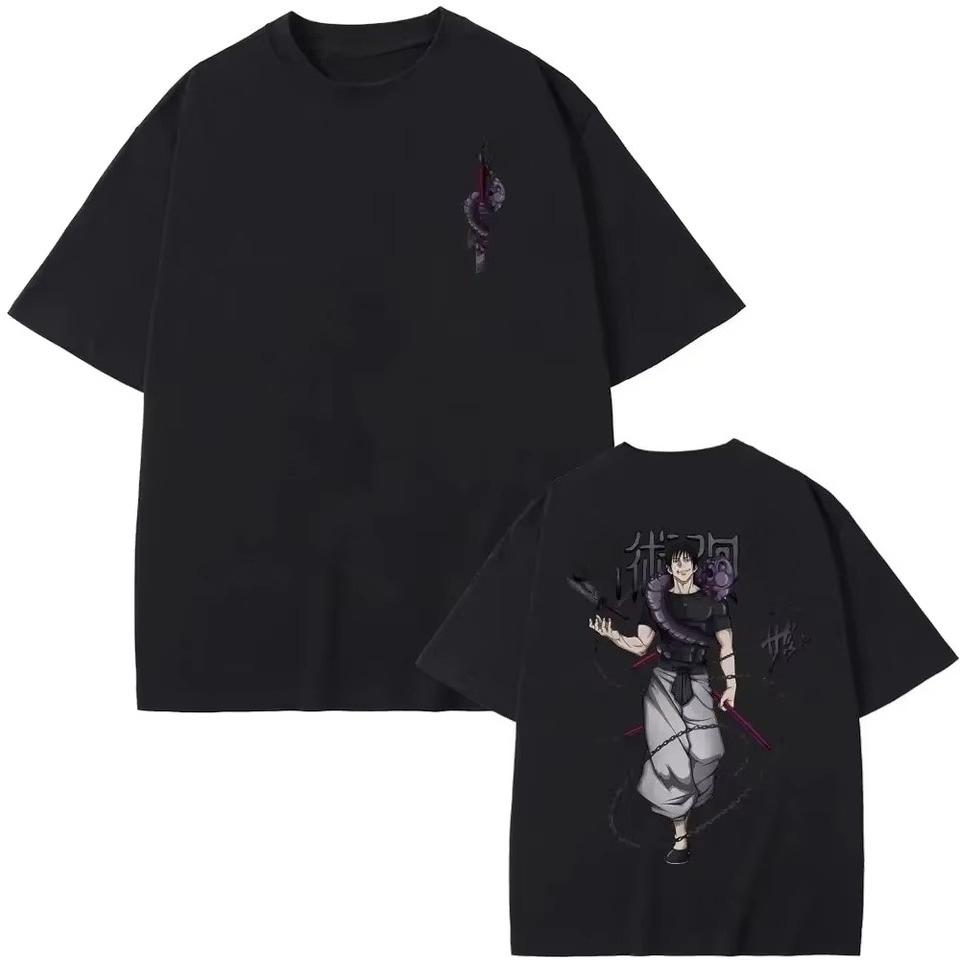 Japońskie Anime Fushiguro Toji czysta bawełna T-shirt Męski Damski Moda Manga Streetwear T-shirt Top Jesień i zima bielizna