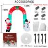 7.8FT Christmas Holiday Inflatable Archway Decoration Santa Snowman Yard Decor Toy Xmas Home Decoration Ornaments Supplies Gifts