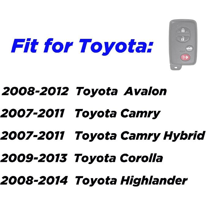 Key Fob Cover for Toyota Camry: 4 Buttons Key Fob Case Fit for Toyota Avalon Camry Hybrid Corolla Highlander Hybrid Prius Plug in Hybrid Scion FR-S